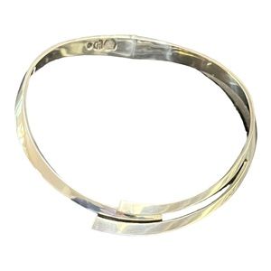 Los Ballesteros Taxco Mexico Classic Modernist Hinge Choker Sterling Silver